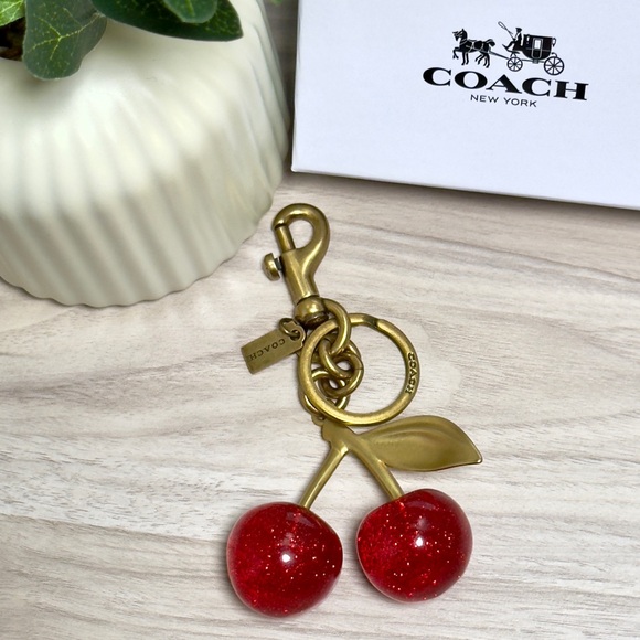 Coach Red Cherry Keychain - Picture 1 of 8